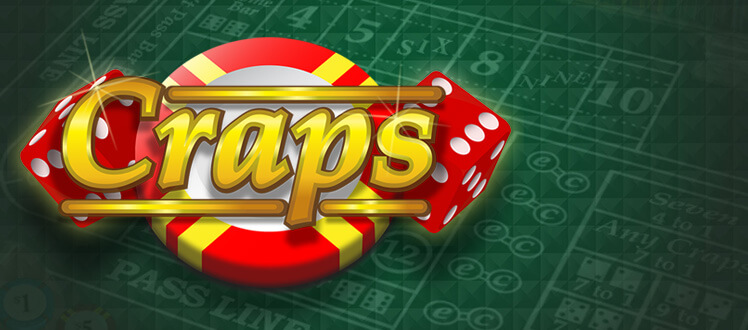 craps table and dice
